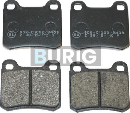 Burig B020420 - Kit de plaquettes de frein, frein à disque cwaw.fr