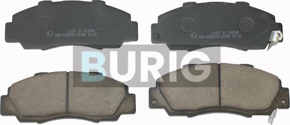 Burig B020423 - Kit de plaquettes de frein, frein à disque cwaw.fr