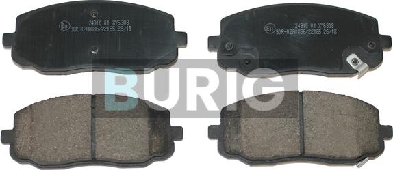 Burig B020475 - Kit de plaquettes de frein, frein à disque cwaw.fr