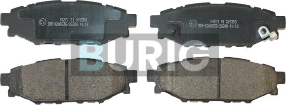 Burig B020471 - Kit de plaquettes de frein, frein à disque cwaw.fr