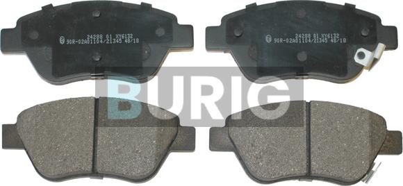 Burig B020472 - Kit de plaquettes de frein, frein à disque cwaw.fr