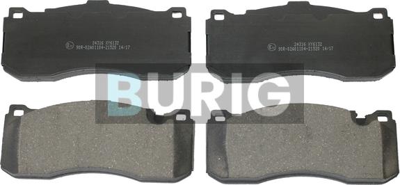 Burig B020544 - Kit de plaquettes de frein, frein à disque cwaw.fr