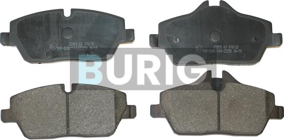 Burig B020543 - Kit de plaquettes de frein, frein à disque cwaw.fr