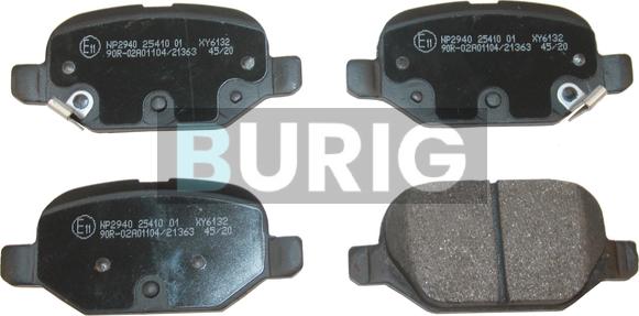 Burig B020564 - Kit de plaquettes de frein, frein à disque cwaw.fr