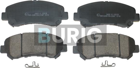 Burig B020560 - Kit de plaquettes de frein, frein à disque cwaw.fr