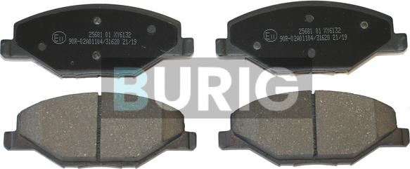 Burig B020567 - Kit de plaquettes de frein, frein à disque cwaw.fr