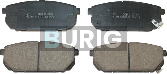 Burig B020506 - Kit de plaquettes de frein, frein à disque cwaw.fr