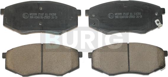 Burig B020519 - Kit de plaquettes de frein, frein à disque cwaw.fr