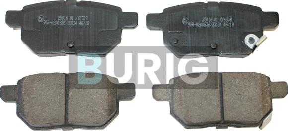 Burig B020510 - Kit de plaquettes de frein, frein à disque cwaw.fr