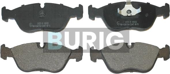 Burig B020518 - Kit de plaquettes de frein, frein à disque cwaw.fr