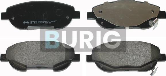 Burig B020512 - Kit de plaquettes de frein, frein à disque cwaw.fr