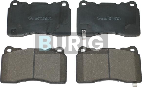 Burig B020517 - Kit de plaquettes de frein, frein à disque cwaw.fr