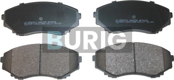 Burig B020586 - Kit de plaquettes de frein, frein à disque cwaw.fr