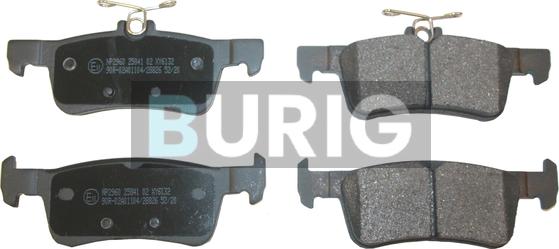 Burig B020536 - Kit de plaquettes de frein, frein à disque cwaw.fr