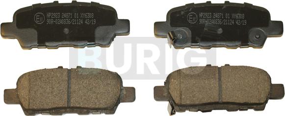 Burig B020538 - Kit de plaquettes de frein, frein à disque cwaw.fr