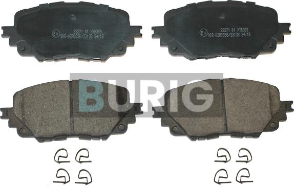 Burig B020533 - Kit de plaquettes de frein, frein à disque cwaw.fr