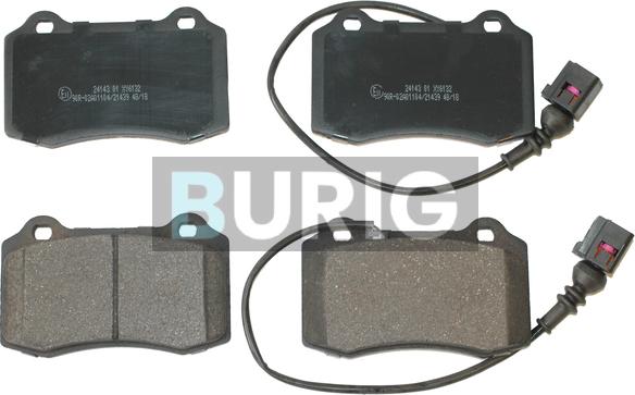 Burig B020525 - Kit de plaquettes de frein, frein à disque cwaw.fr