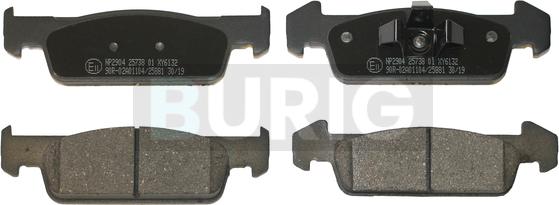 Burig B020522 - Kit de plaquettes de frein, frein à disque cwaw.fr