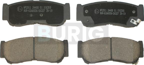 Burig B020573 - Kit de plaquettes de frein, frein à disque cwaw.fr