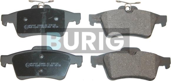 Burig B020645 - Kit de plaquettes de frein, frein à disque cwaw.fr