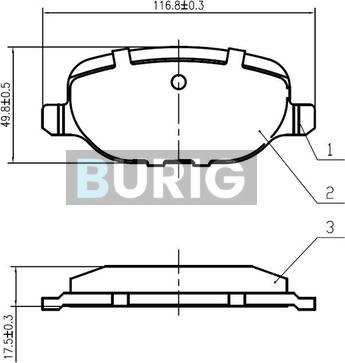 Burig B020648 - Kit de plaquettes de frein, frein à disque cwaw.fr