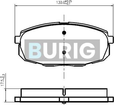 Burig B020643 - Kit de plaquettes de frein, frein à disque cwaw.fr