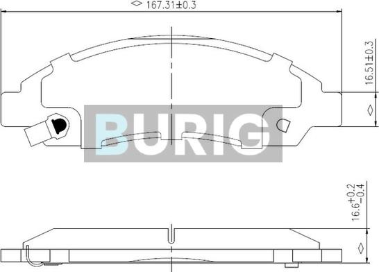 Burig B020659 - Kit de plaquettes de frein, frein à disque cwaw.fr