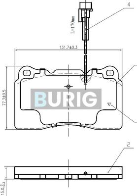 Burig B020652 - Kit de plaquettes de frein, frein à disque cwaw.fr