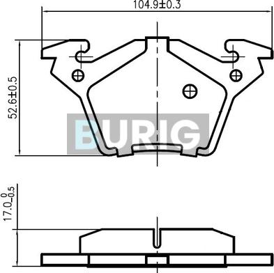 Burig B020664 - Kit de plaquettes de frein, frein à disque cwaw.fr