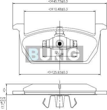 Burig B020619 - Kit de plaquettes de frein, frein à disque cwaw.fr