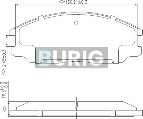 Burig B020618 - Kit de plaquettes de frein, frein à disque cwaw.fr