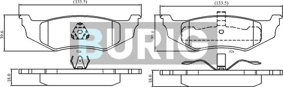 Burig B020639 - Kit de plaquettes de frein, frein à disque cwaw.fr