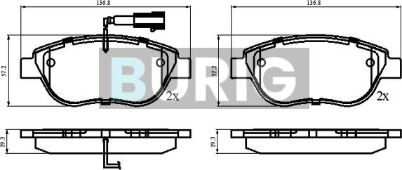 Burig B020634 - Kit de plaquettes de frein, frein à disque cwaw.fr