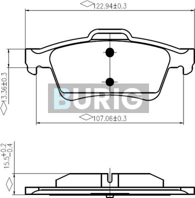 Burig B020628 - Kit de plaquettes de frein, frein à disque cwaw.fr