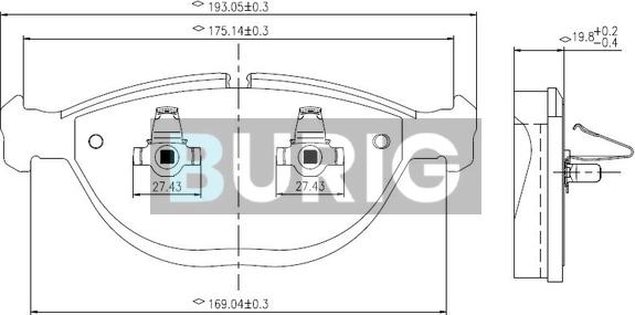 Burig B020674 - Kit de plaquettes de frein, frein à disque cwaw.fr