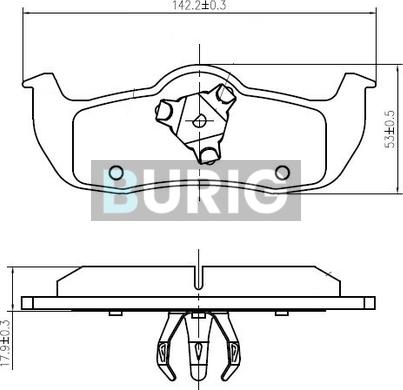 Burig B020670 - Kit de plaquettes de frein, frein à disque cwaw.fr