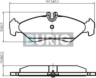 Burig B020671 - Kit de plaquettes de frein, frein à disque cwaw.fr