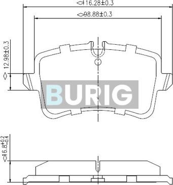 Burig B020673 - Kit de plaquettes de frein, frein à disque cwaw.fr