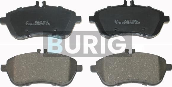 Burig B020099 - Kit de plaquettes de frein, frein à disque cwaw.fr