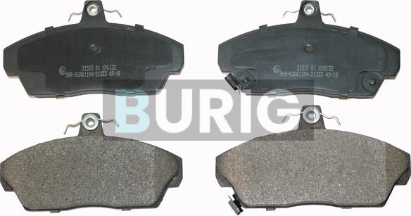 Burig B020098 - Kit de plaquettes de frein, frein à disque cwaw.fr