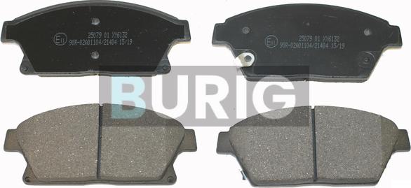 Burig B020040 - Kit de plaquettes de frein, frein à disque cwaw.fr