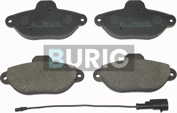 Burig B020048 - Kit de plaquettes de frein, frein à disque cwaw.fr