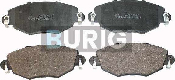 Burig B020050 - Kit de plaquettes de frein, frein à disque cwaw.fr