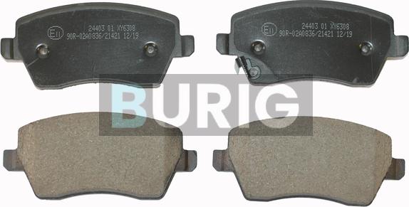 Burig B020069 - Kit de plaquettes de frein, frein à disque cwaw.fr