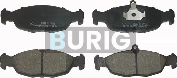 Burig B020066 - Kit de plaquettes de frein, frein à disque cwaw.fr