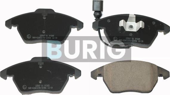 Burig B020009 - Kit de plaquettes de frein, frein à disque cwaw.fr