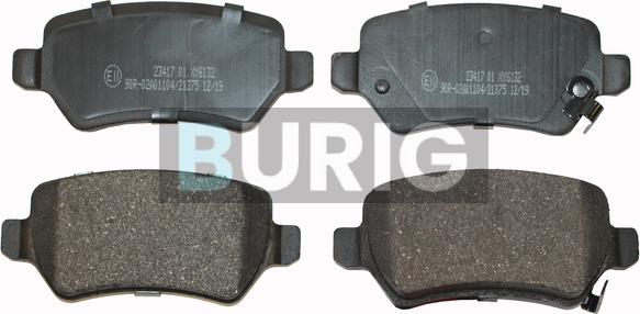 Burig B020005 - Kit de plaquettes de frein, frein à disque cwaw.fr