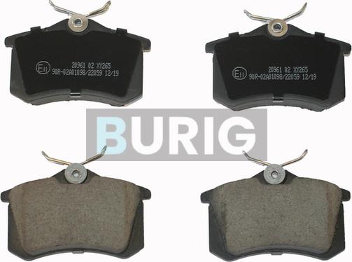 Burig B020001 - Kit de plaquettes de frein, frein à disque cwaw.fr