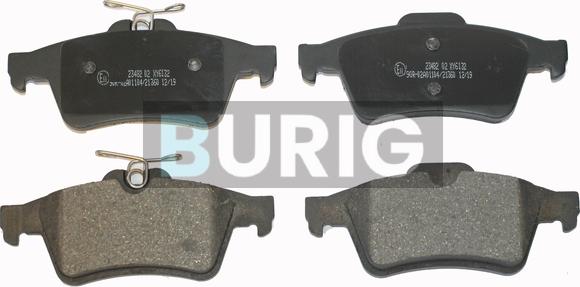 Burig B020003 - Kit de plaquettes de frein, frein à disque cwaw.fr