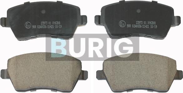 Burig B020014 - Kit de plaquettes de frein, frein à disque cwaw.fr